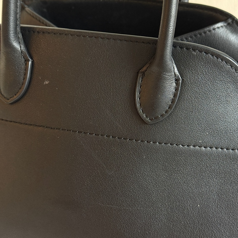 The Row Margaux 10 Black Leather Top Handle Bag | Made in Italy | Authentic - Picture 7 of 15